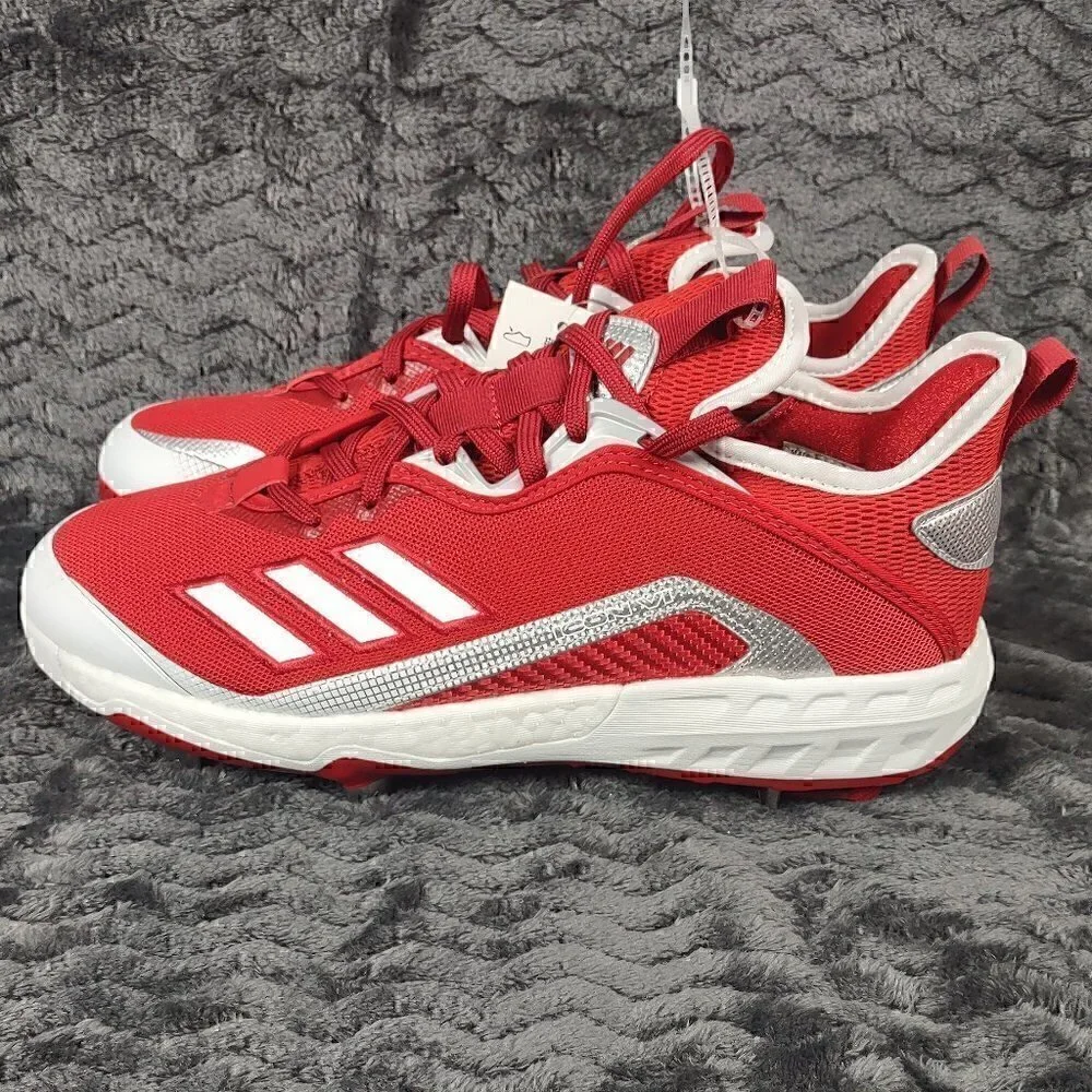 Adidas Ironskin Icon 6 Metal Baseball Cleats Red/White EG6550 Size 7 (NWT) - Picture 2 of 7